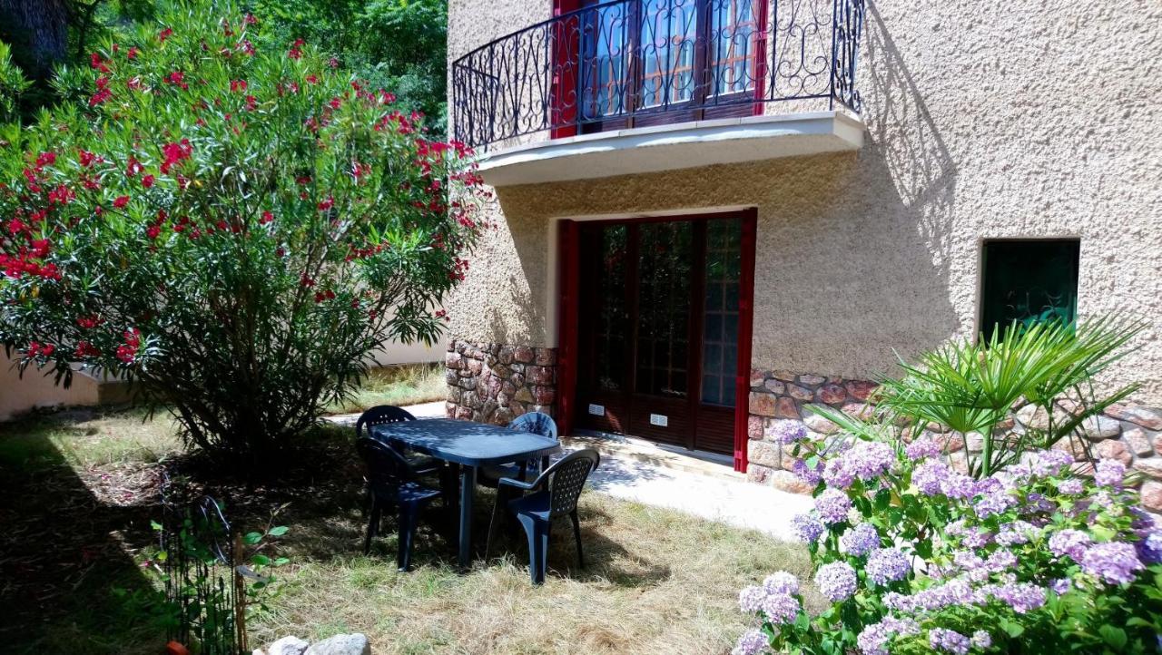 F2 de 45 m2 avec jardin au rdc dans villa chiens OK à 5 min à pied des Thermes de Vernet-les-Bains, location de samedi à samedi Exterior foto